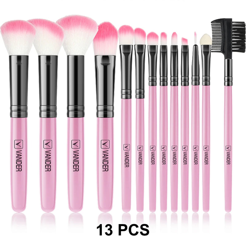Kit de Pincéis de Maquiagem Vander – 13/18/24/32 Unidades