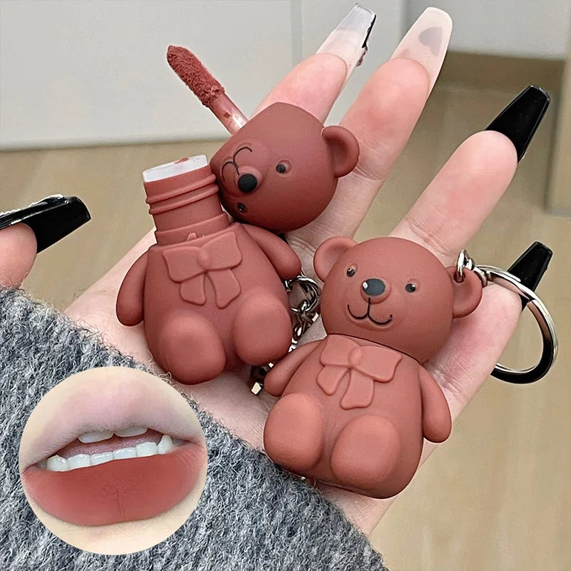 Batom Gloss Mate em Formato de Urso