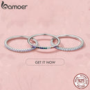 Anel Minimalista de Prata 925 Bamoer