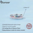 Anel Minimalista de Prata 925 Bamoer